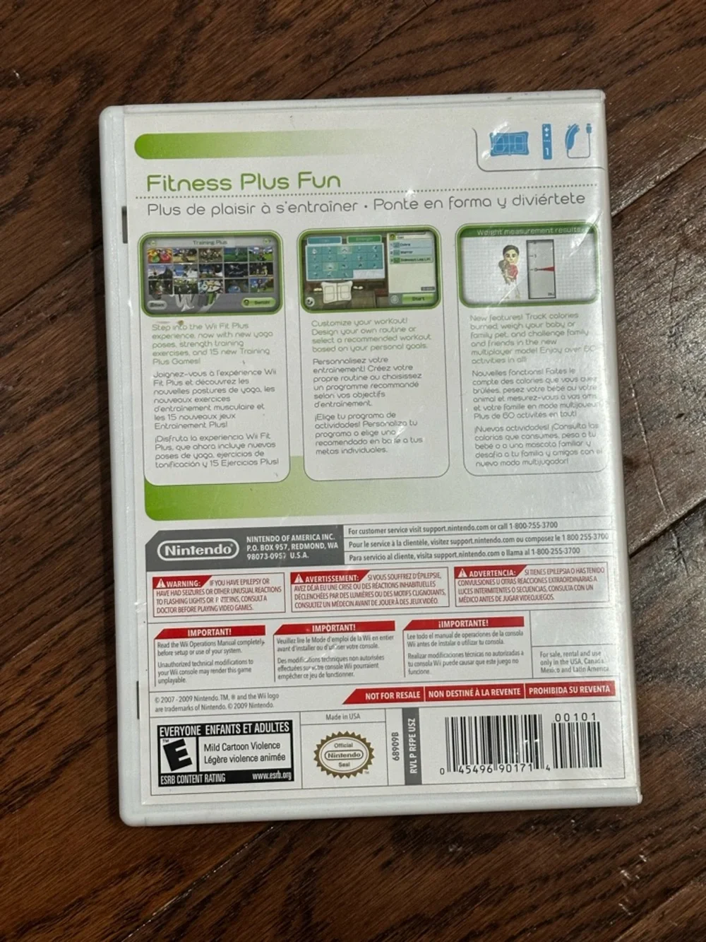 Nintendo Wii Fit Plus Game and Manual UNTESTED